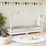 vidaXL Cadre de lit pour enfants blanc 90x200 cm bois de pin massif