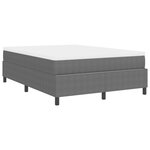 vidaXL Lit à Ressorts avec Matelas Gris Clair 140x200 cm Tissu en Velours Côtelé