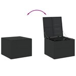 vidaXL Boîte de rangement de jardin noir 291L résine tressée