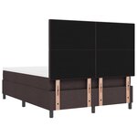 vidaXL Lit à ressorts avec matelas gris foncé 140x200 cm Tissu
