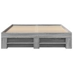 vidaXL Cadre de lit sans matelas sonoma gris 140x190 cm