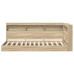 vidaXL Lit bibliothèque en chêne Sonoma 100x200 cm en bois reconstitué