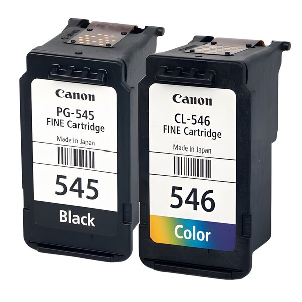 Pack de 2 cartouches d'encre authentiques HP 545/546 Noir et couleurs - programme SECOND