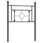 vidaXL Tête de lit métal noir 80 cm