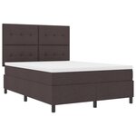 vidaXL Lit à ressorts avec matelas gris foncé 140x200 cm Tissu