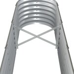 vidaXL Lit surélevé de jardin Acier enduit de poudre 260x40x36 cm gris
