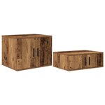 vidaXL lit de rangement en vieux bois 80x200 cm