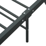 vidaXL Cadre de lit sans matelas gris métal 100x200 cm