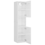 vidaXL Ensemble de meubles de salle de bain Blanc brillant Aggloméré
