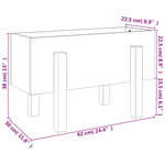 vidaXL Jardinière blanc 62x30x38 cm bois massif de pin