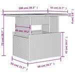 vidaXL Salon de jardin avec coussins 10 Pièces gris clair résine tressée