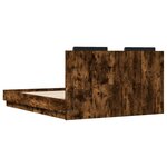vidaXL Cadre de lit sans matelas chêne fumé 135x190 cm