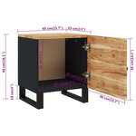 vidaXL Tables de chevet 2 Pièces 40x33x46 cm Bois d'acacia massif