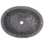 vidaXL Lavabo Gris 53x40x15 cm Marbre