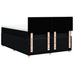 vidaXL Sommier à lattes de lit avec matelas Noir 160x200 cm Tissu