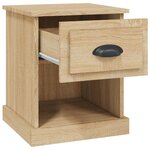 vidaXL Table de chevet chêne sonoma 39x39x47 5 cm bois d'ingénierie