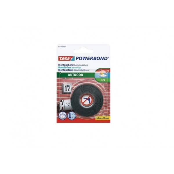 tesa Adhésif de montage Powerbond OUTDOOR  19 mm x 1 5 m
