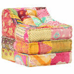 vidaXL Pouf modulaire Patchwork Tissu