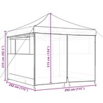 vidaXL Tente de réception pliable escamotable 4 parois latérales noir