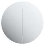 vidaXL Armoire de salle de bain miroir rond et LED Chêne 40x40x17 5 cm