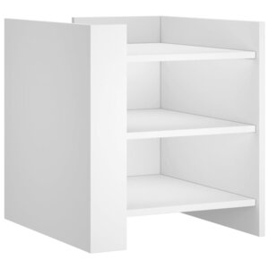 vidaXL Table de chevet blanc 45x50x50 cm bois d’ingénierie
