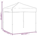 vidaXL Tente de réception pliable Blanc 2x2 m