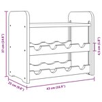 vidaXL Casier à vin avec panneau supérieur 43x25x37 cm bois pin massif