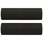vidaXL Canapé 2 places avec oreillers décoratifs noir 120 cm tissu