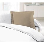 2 Taies d'Oreillers 100  coton 63 x 63 cm - Beige