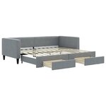 vidaXL Lit de jour avec gigogne et tiroirs sans matelas 90x200 cm