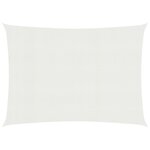vidaXL Voile d'ombrage 160 g/m² Blanc 6x7 m PEHD