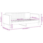 vidaXL Lit de repos gris clair 90x190 cm velours