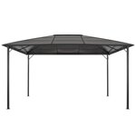 vidaXL Tonnelle avec toit Aluminium 4x3x2 6 m Noir
