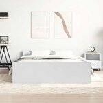 vidaXL Cadre de lit sans matelas blanc 135x190 cm