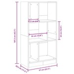 vidaXL Bibliothèque chêne fumé 57x28 5x107 5 cm bois d'ingénierie