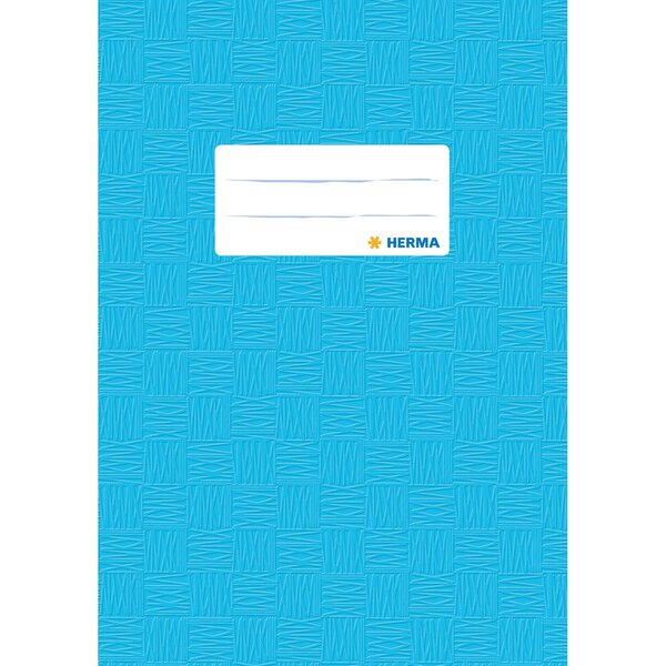 Protège-cahiers, format A5, en PP, couverture bleu HERMA