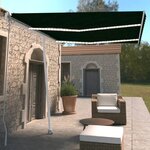 vidaXL Auvent manuel rétractable avec LED 350x250 cm Anthracite