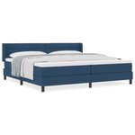 Lit Box Spring vidaXL avec Matelas Bleu 200x200 cm