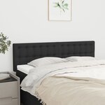 vidaXL Têtes de lit 2 Pièces Noir 72x5x78/88 cm Tissu