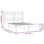 vidaXL Cadre de lit sans matelas marron miel bois massif 200x200 cm