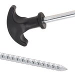 vidaXL Piquets de tente 12 Pièces 30 cm Ø7 mm acier galvanisé