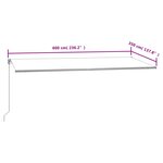 vidaXL Auvent rétractable automatique 600x350 cm Orange et marron