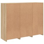 vidaXL Buffets avec lumières LED 3 Pièces chêne sonoma bois d'ingénierie