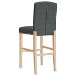 vidaXL Chaises de bar lot de 2 bois massif d'hévéa et tissu