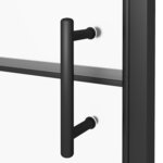 vidaXL Porte de douche 81x195 cm Verre trempé demi-dépoli Noir