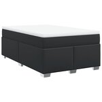 vidaXL Sommier à lattes de lit matelas Noir 120x200 cm Similicuir