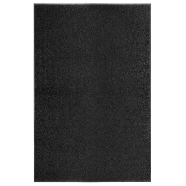 vidaXL Paillasson lavable Noir 120x180 cm