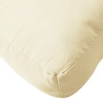 vidaXL Coussin de palette crème 70x40x12 cm tissu