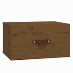 vidaXL Tables de chevet murales 2 Pièces Marron miel 40x29 5x22 cm