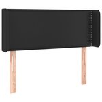 vidaXL Tête de lit avec oreilles Noir 103x16x78/88 cm Similicuir
